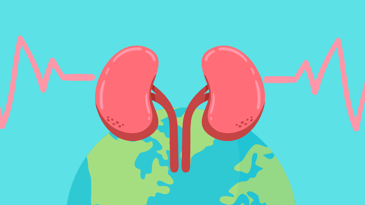 World Kidney Day Vector Background Template