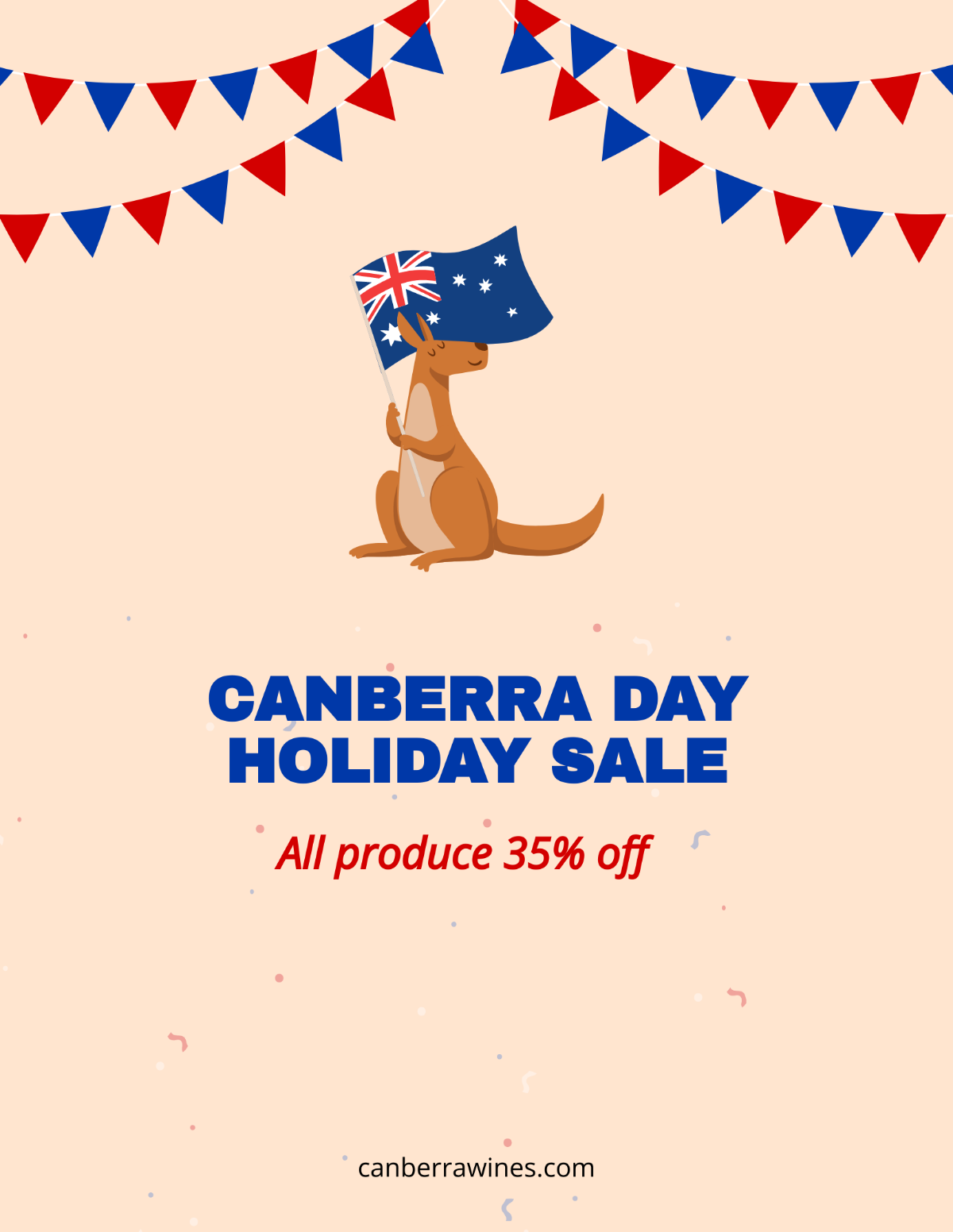 Canberra Day Flyer Background Template