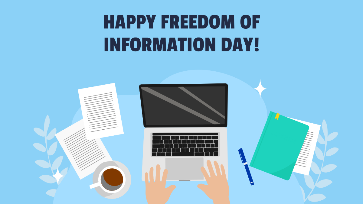 Freedom of Information Day Greeting Card Background Template