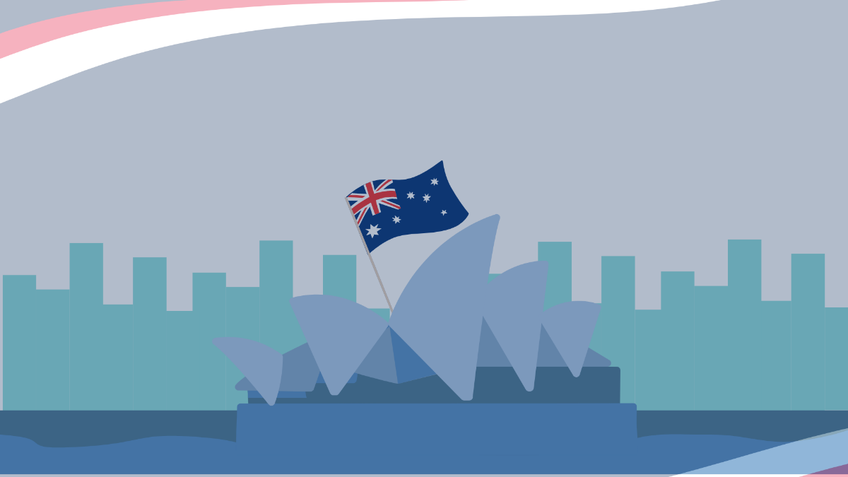 Free Canberra Day Cartoon Background Template