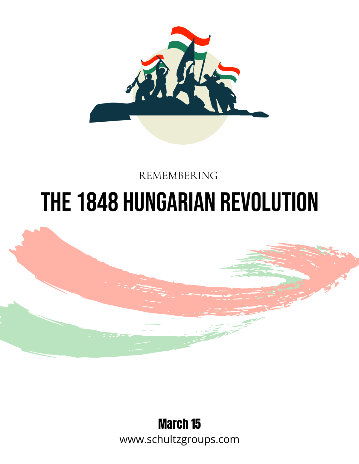 1848 Revolution Memorial Day Flyer Background Template
