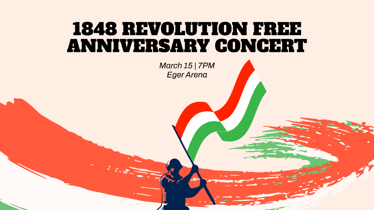 Free 1848 Revolution Memorial Day Invitation Background Template