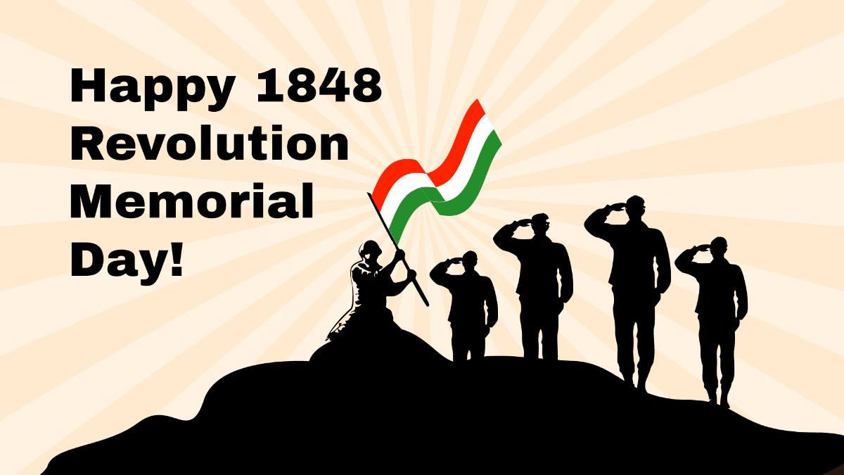 Happy 1848 Revolution Memorial Day Background Template