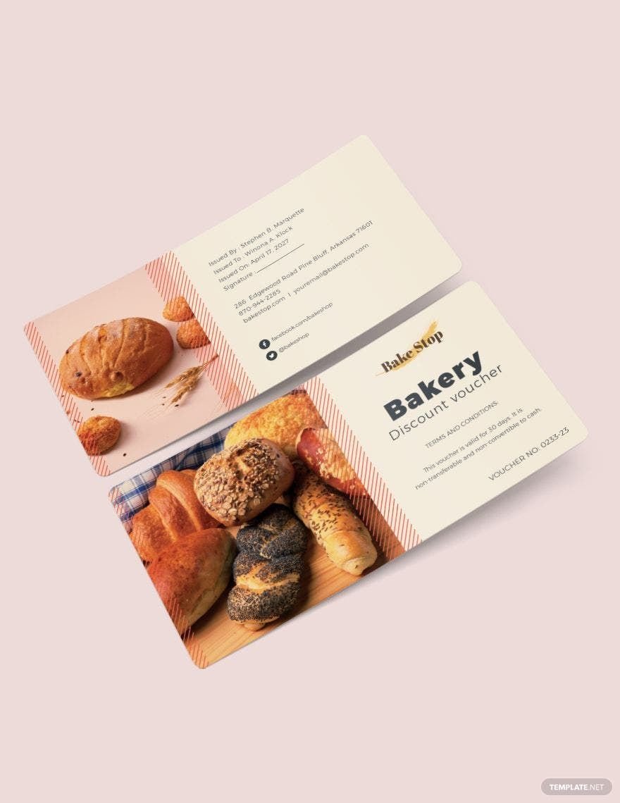 Bakery Discount Voucher Template in Word, Illustrator, PSD, Apple Pages, Publisher