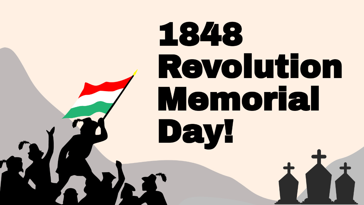 1848 Revolution Memorial Day Vector Background Template