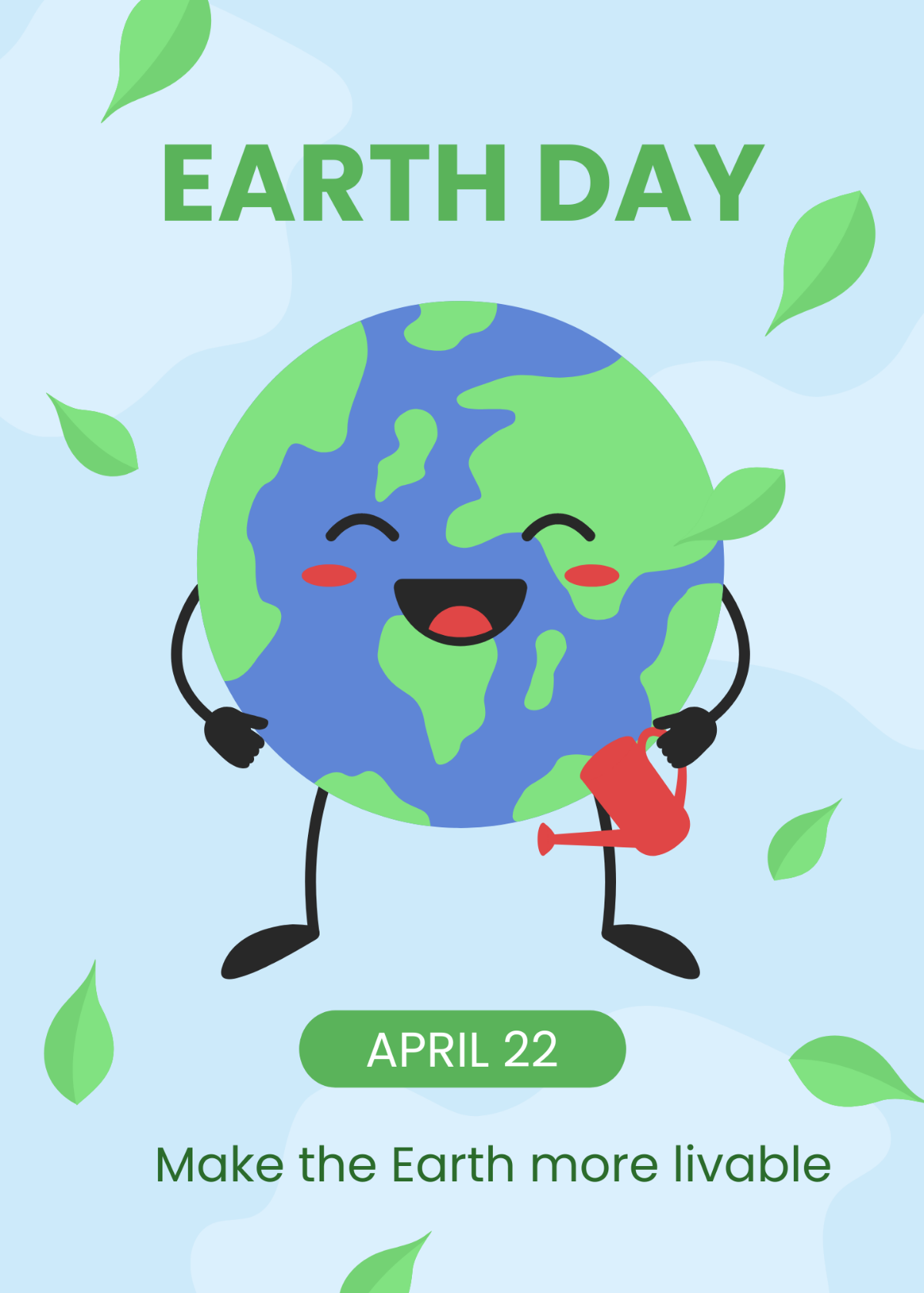 Earth Day Observance Card Template