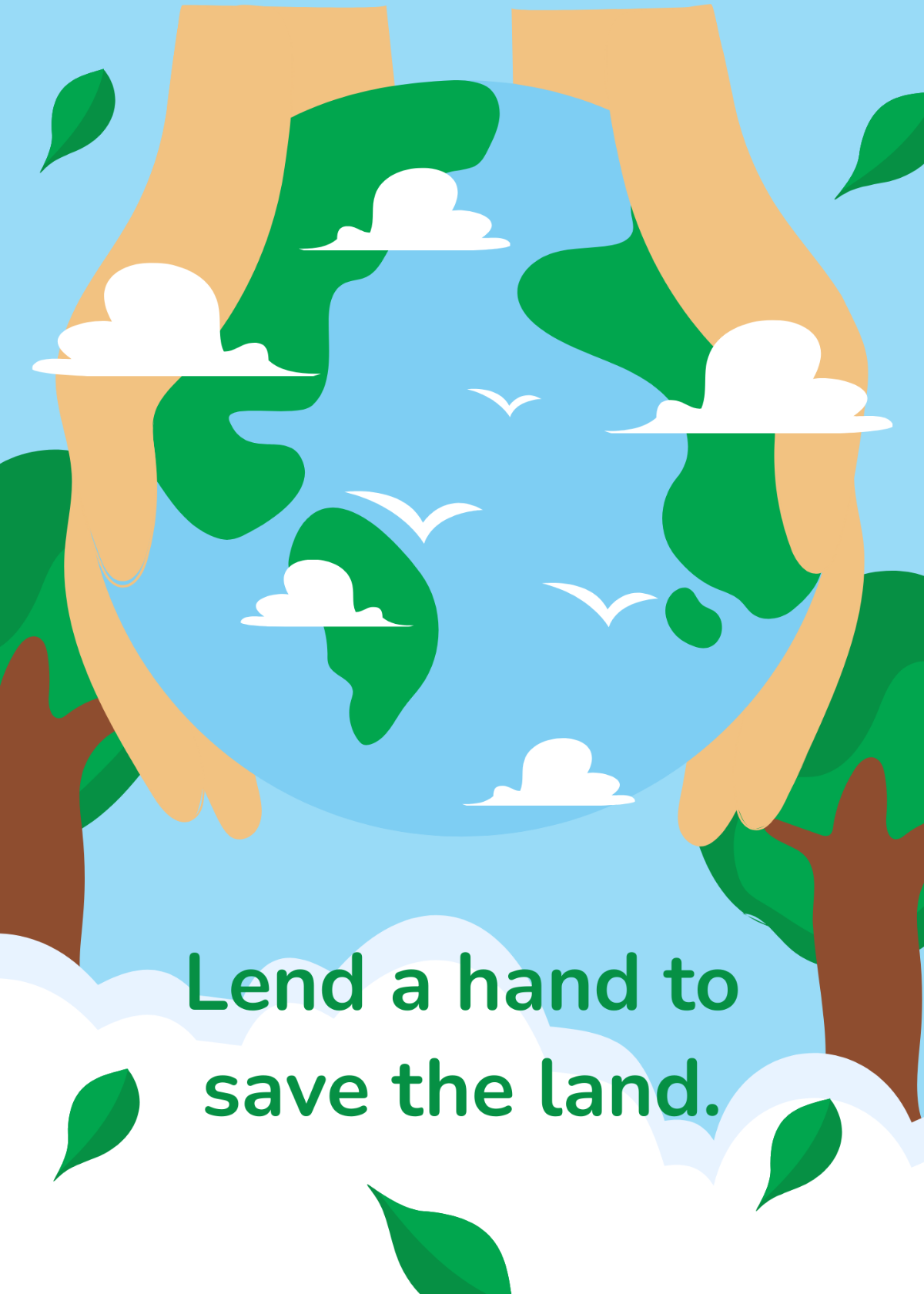 Earth Day Message Card Template