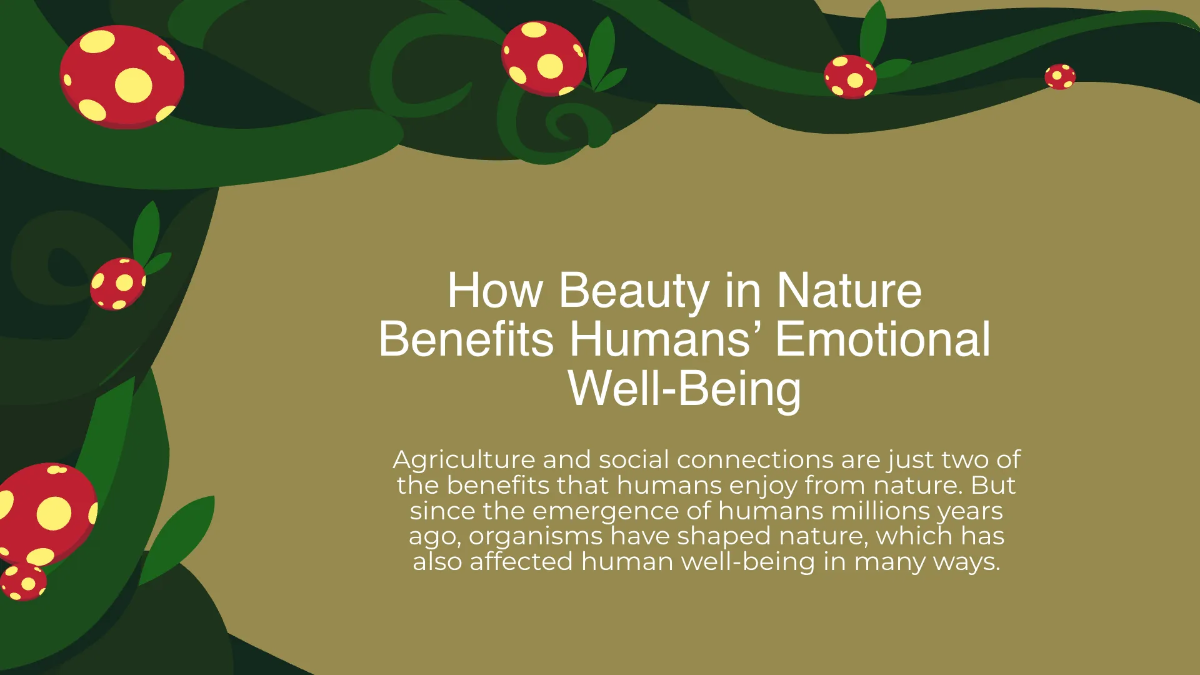 Free Nature Beauty and Evolution Presentation Template to Edit Online