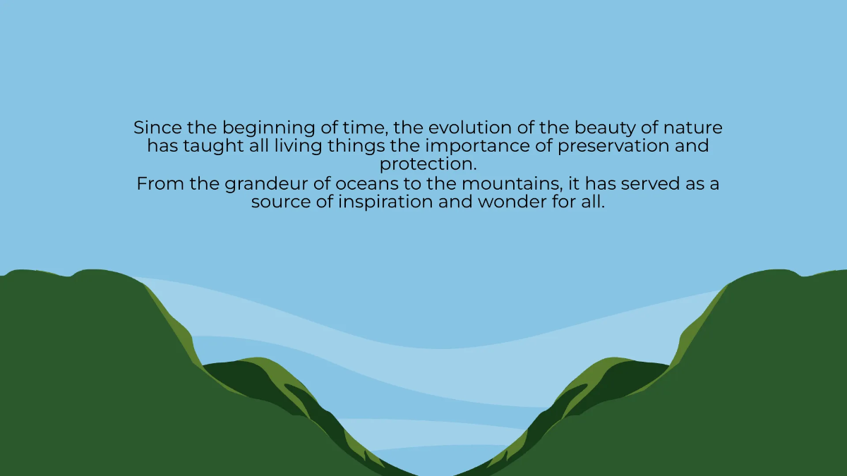 Free Nature Beauty and Evolution Presentation Template to Edit Online