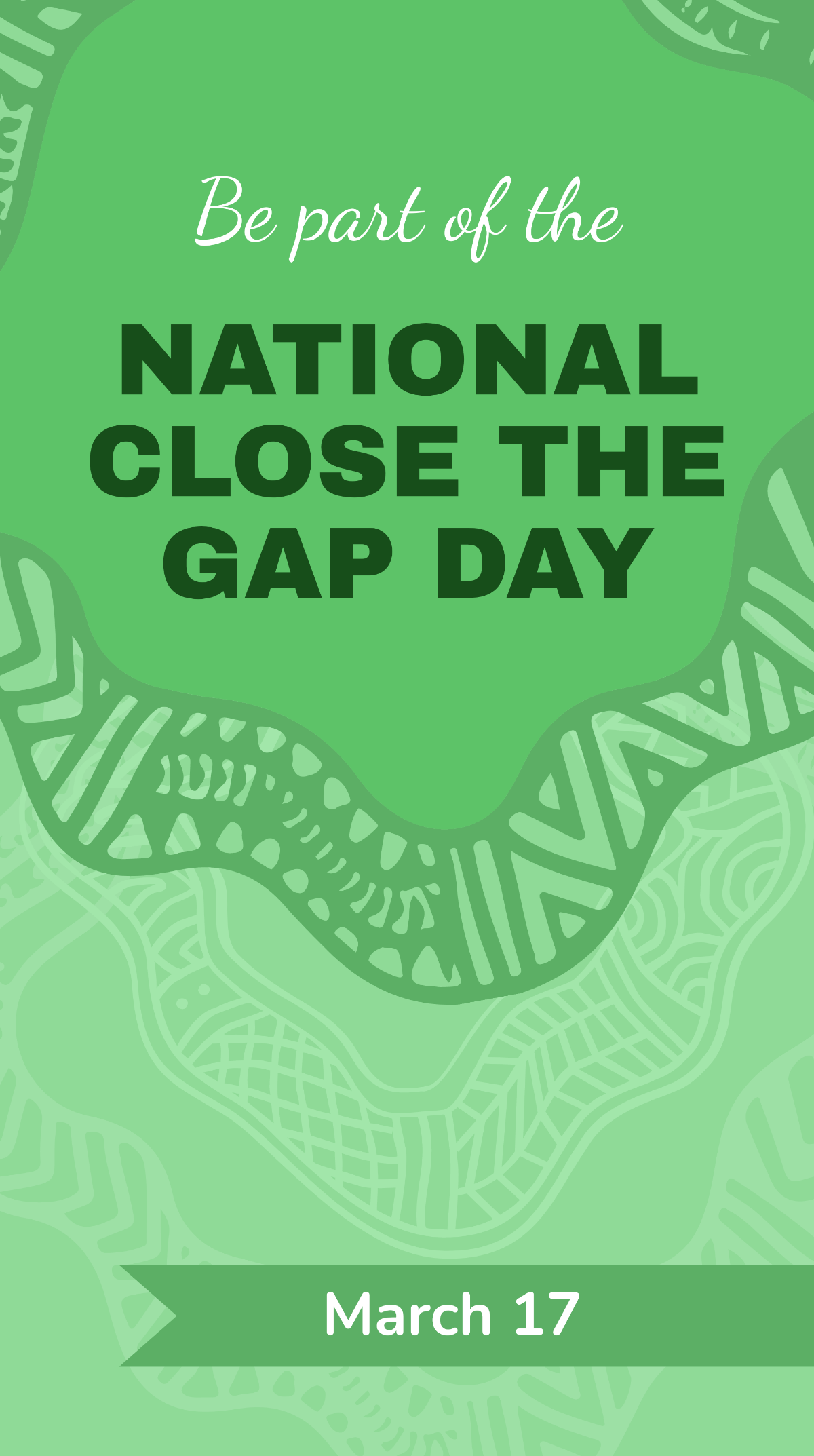 National Close the Gap Day Flyer Background Template