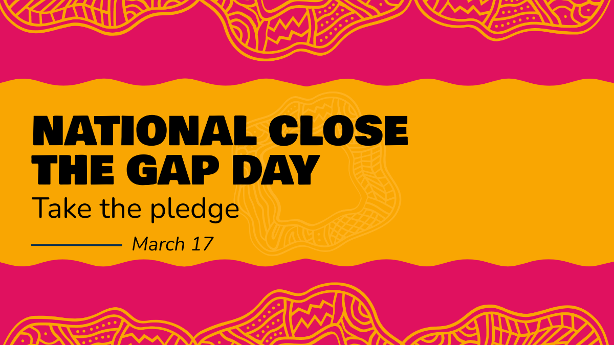 National Close the Gap Day Invitation Background Template