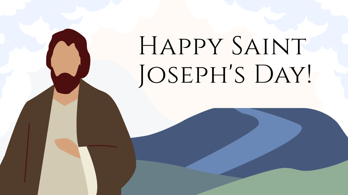 Free Happy Saint Joseph's Day Background Template