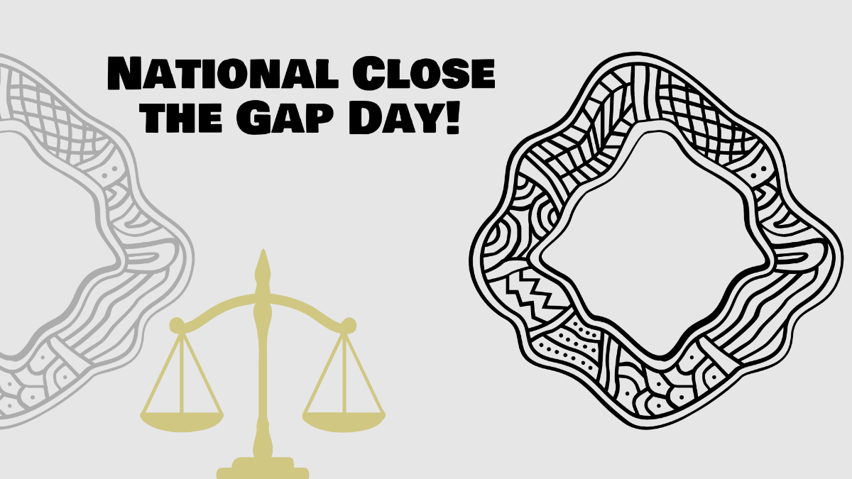 National Close the Gap Day Background Template