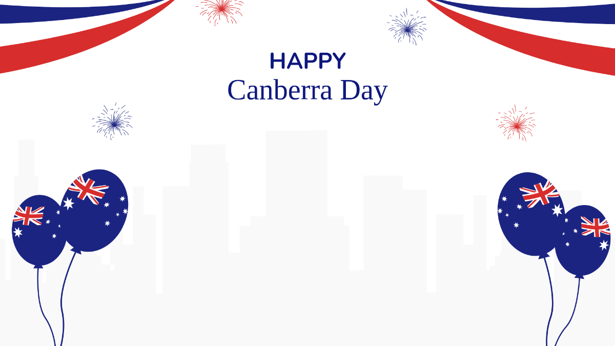 Free Happy Canberra Day Background Template