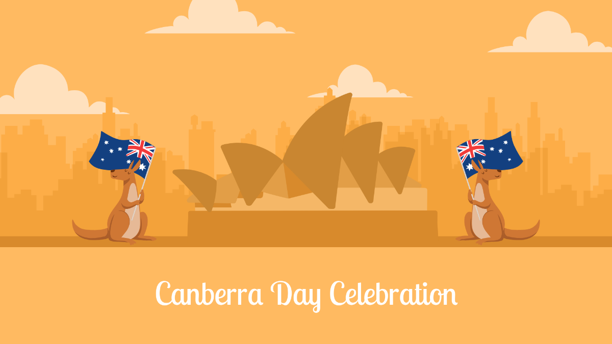 Free Canberra Day Banner Background Template
