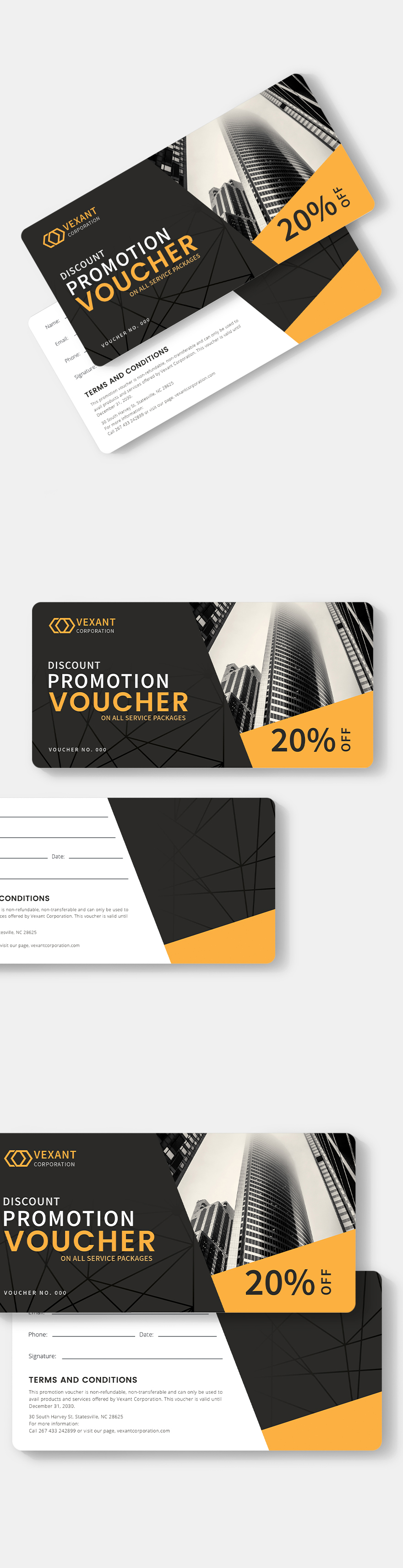 Business Voucher Template - Illustrator, Word, Apple Pages, PSD