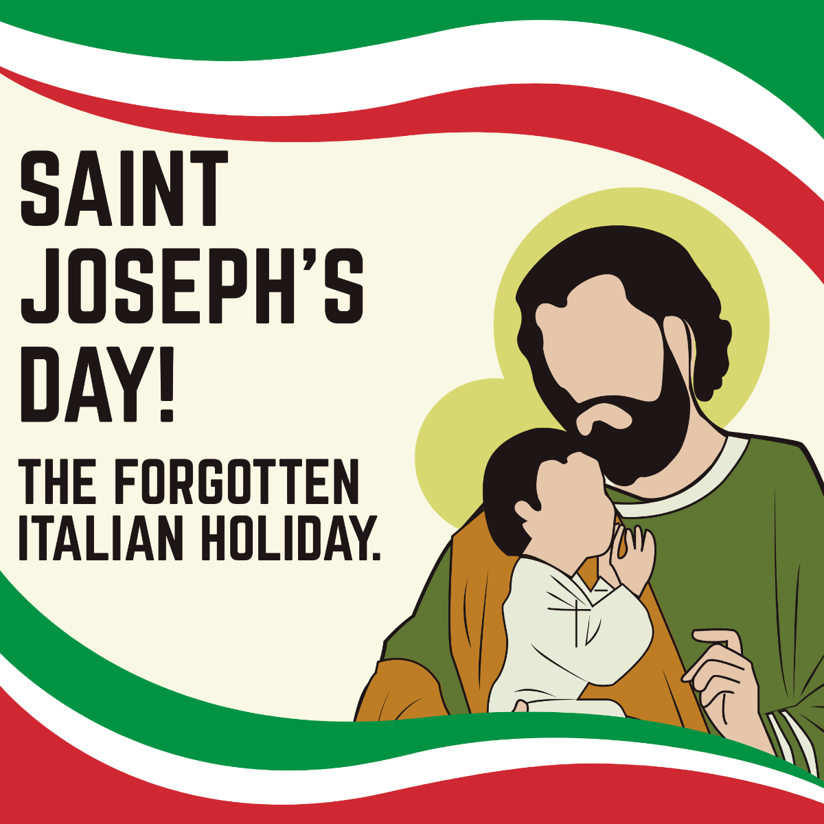 Free Saint Joseph's Day FB Post Template