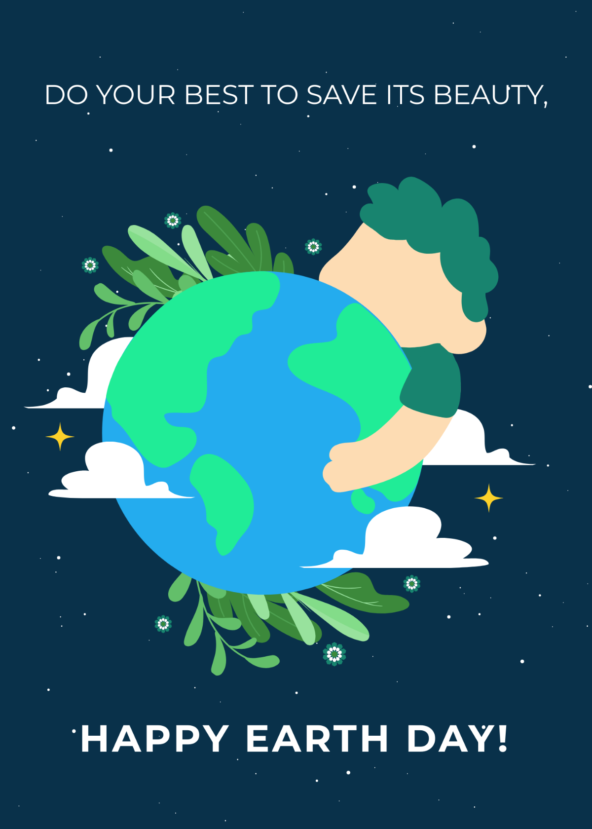 Earth Day Best Wishes Template