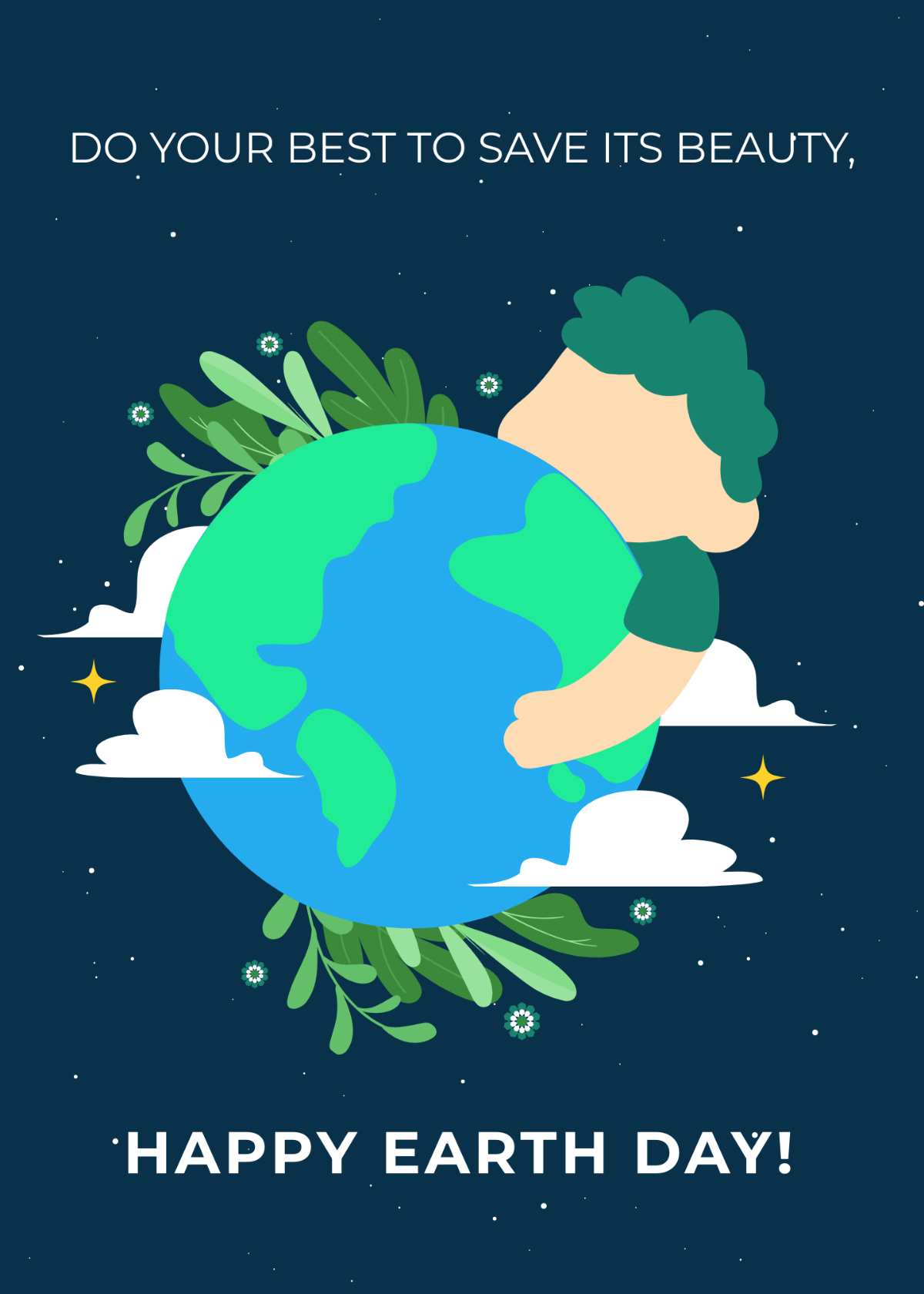 Free Earth Day Best Wishes Template