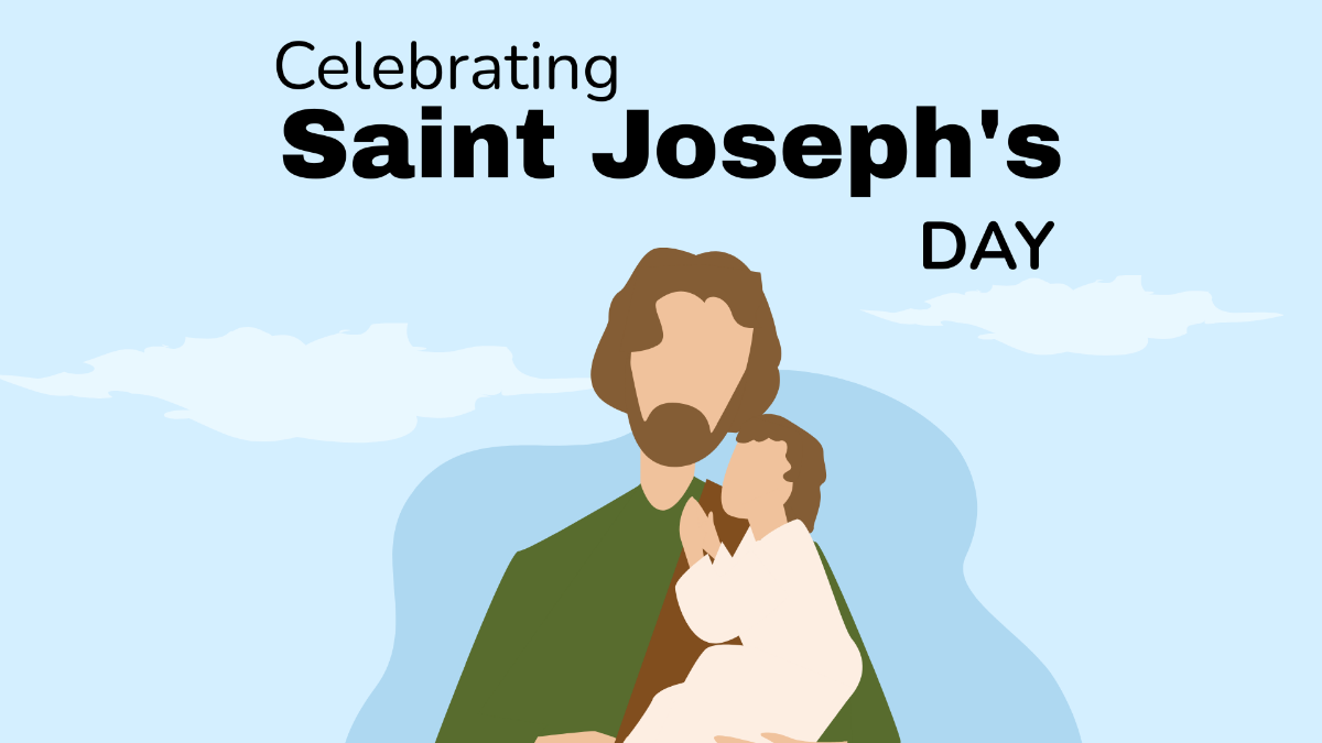 Free Saint Joseph's Day Vector Background Template
