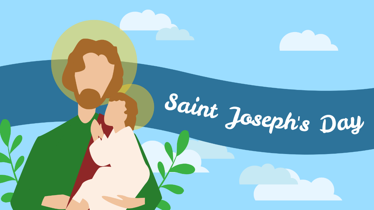 Free Saint Joseph's Day Banner Background Template