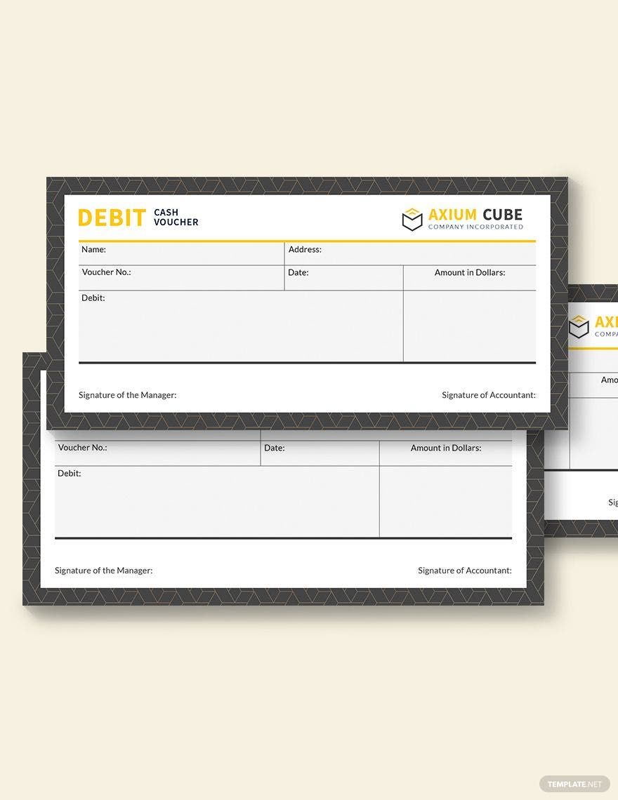 Debit Cash Voucher Template Download In Word Illustrator PSD Apple 