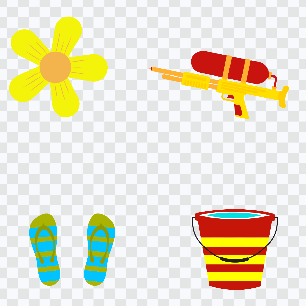 Free Songkran Icons Template