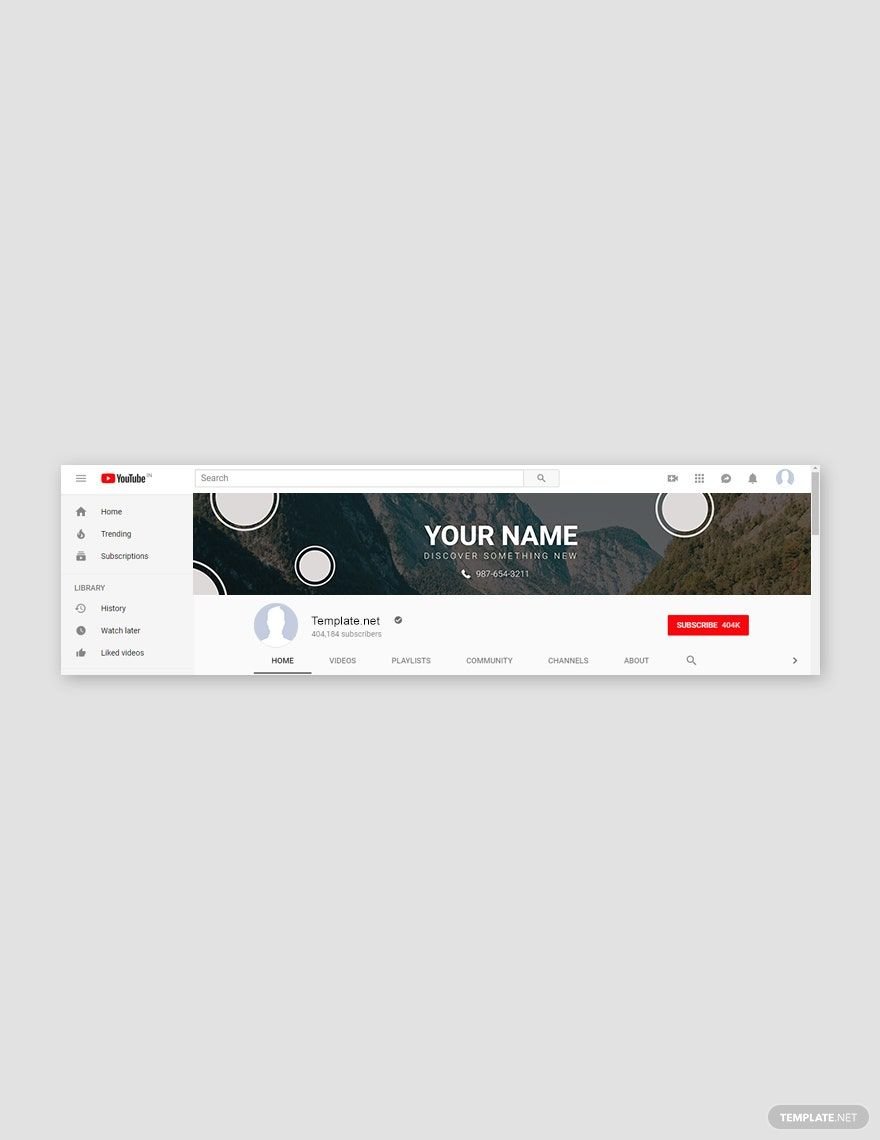 YouTube Channel Nature Template