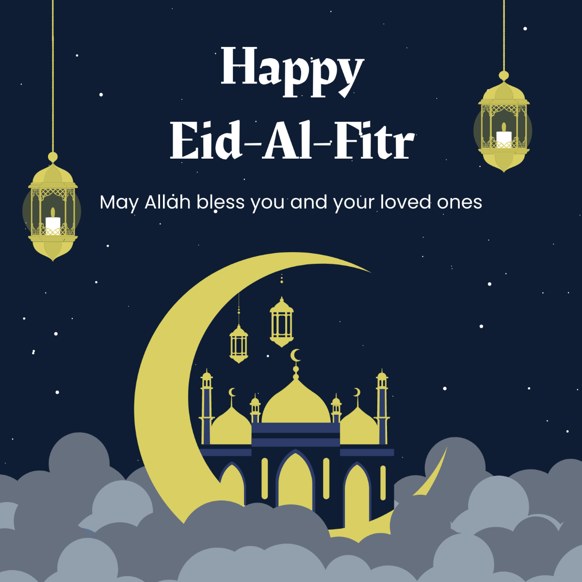 Eid al-Fitr Whatsapp post Template