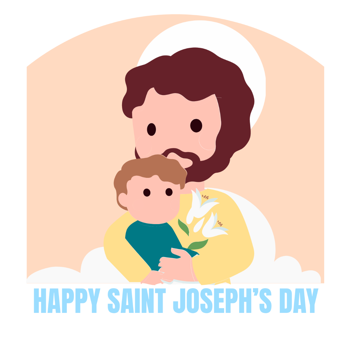 Happy Saint Joseph's Day Vector