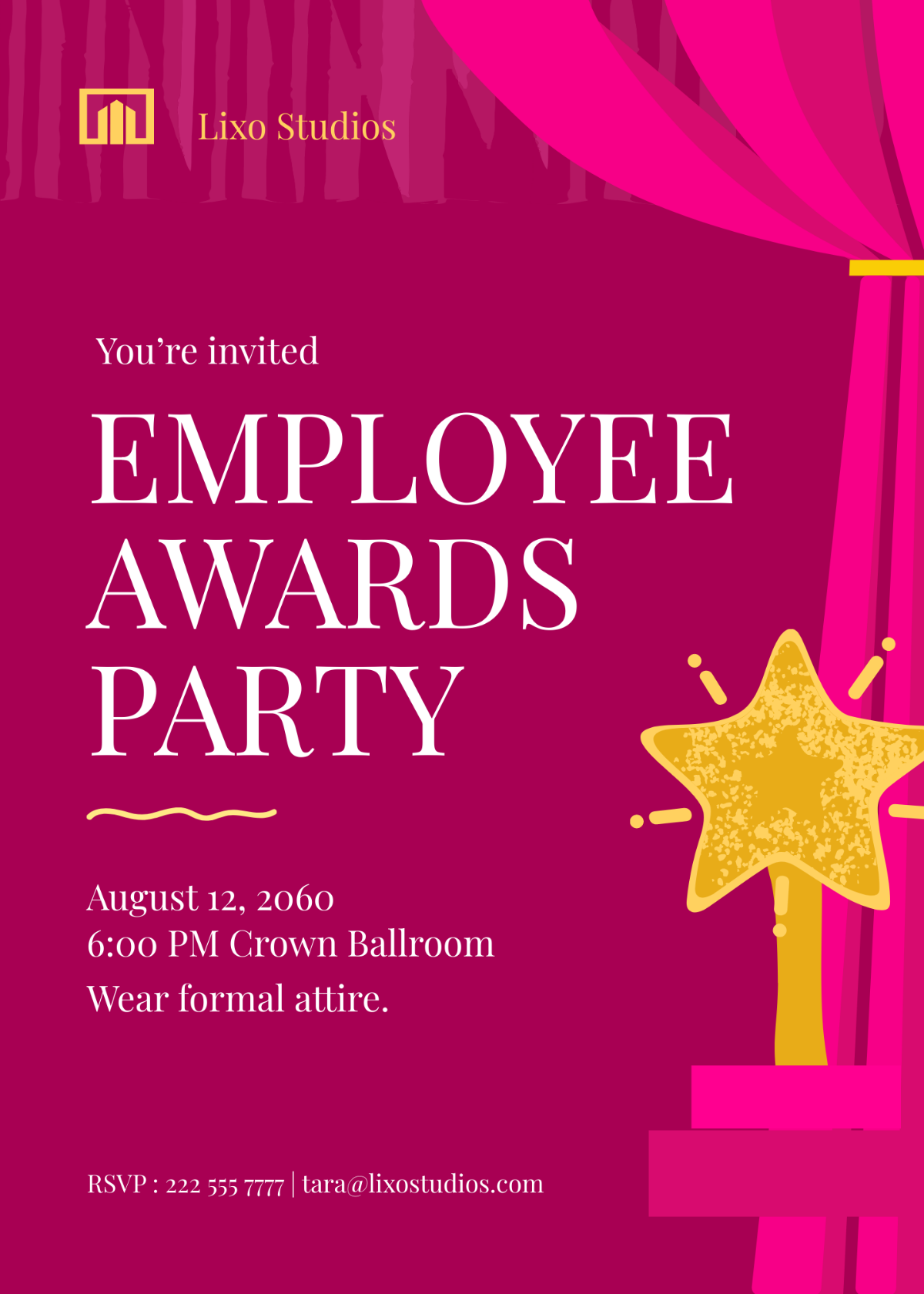 Awards Party Invitation Template