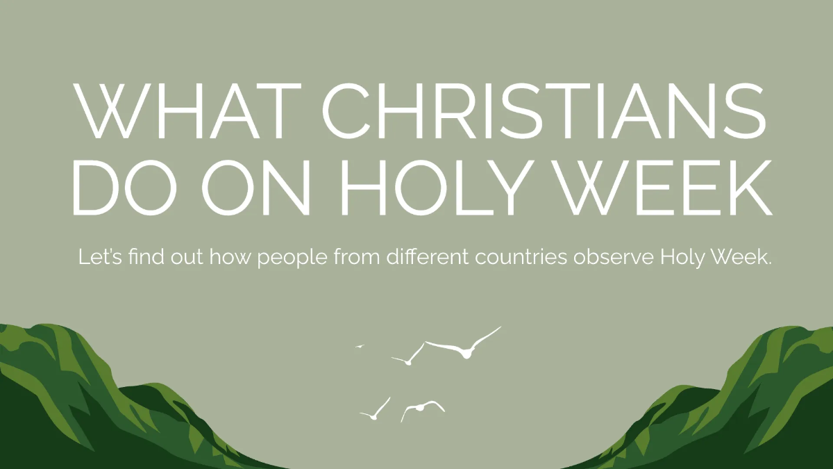 Free Holy Week Presentation Template to Edit Online