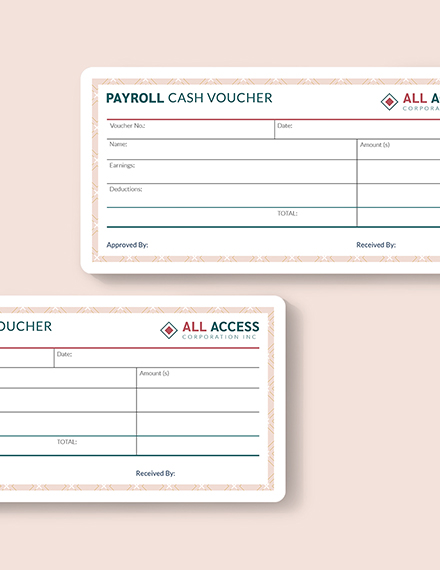 Sample Payroll Cash Voucher