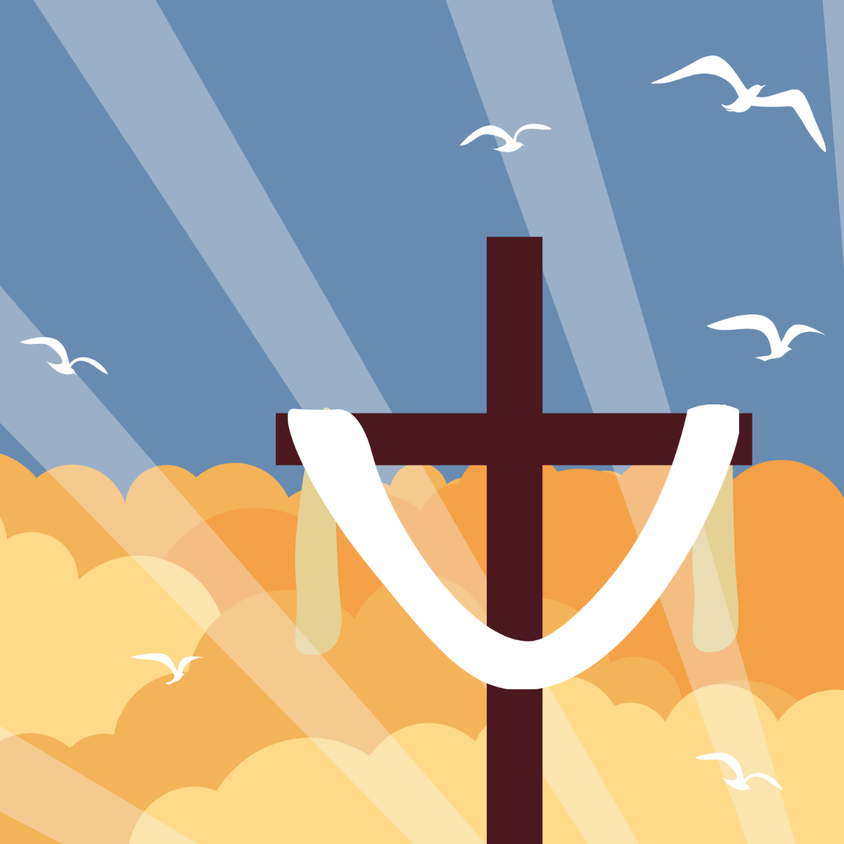 Holy Week Illustration Template