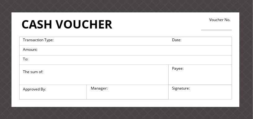 Cash Payment Voucher Template Free Download