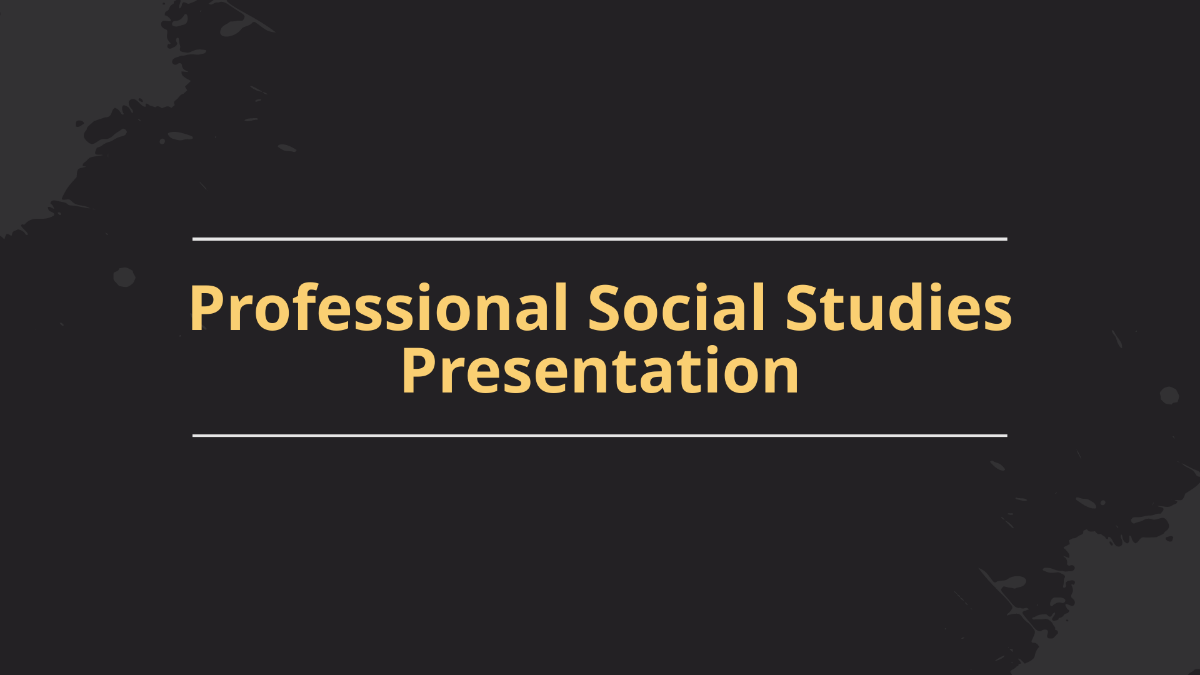 Professional Social Studies Presentation Template