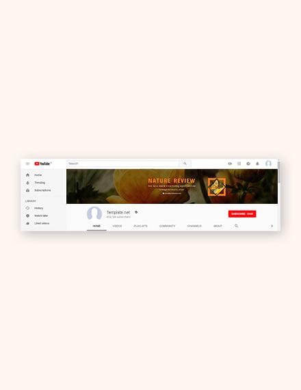 Free Nature Channel Art Template