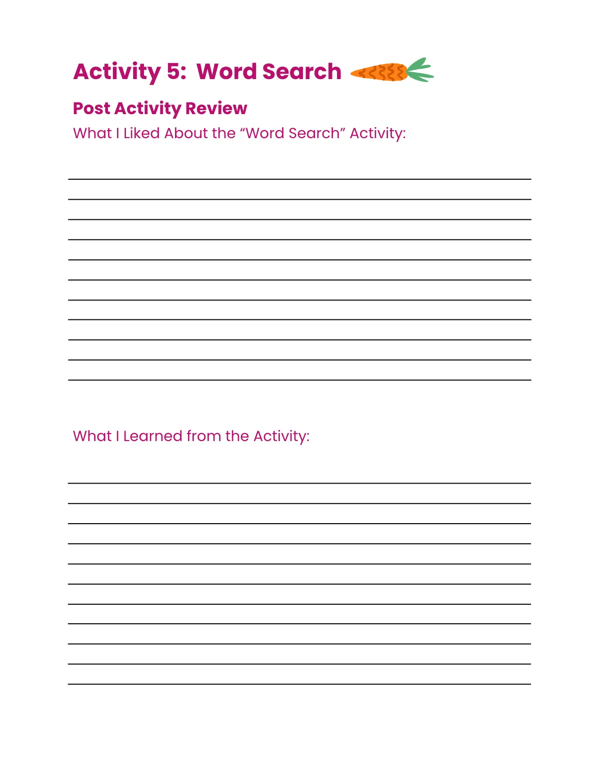 Free Easter Workbook Template to Edit Online