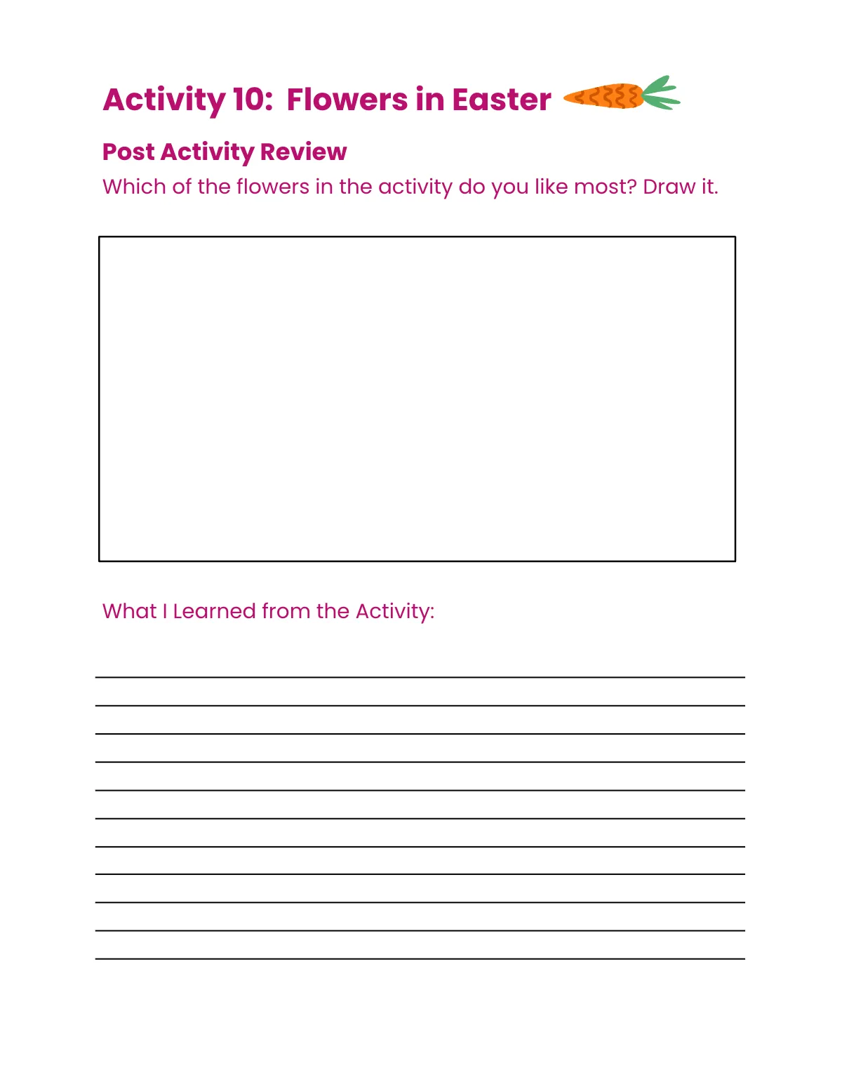 Free Easter Workbook Template to Edit Online