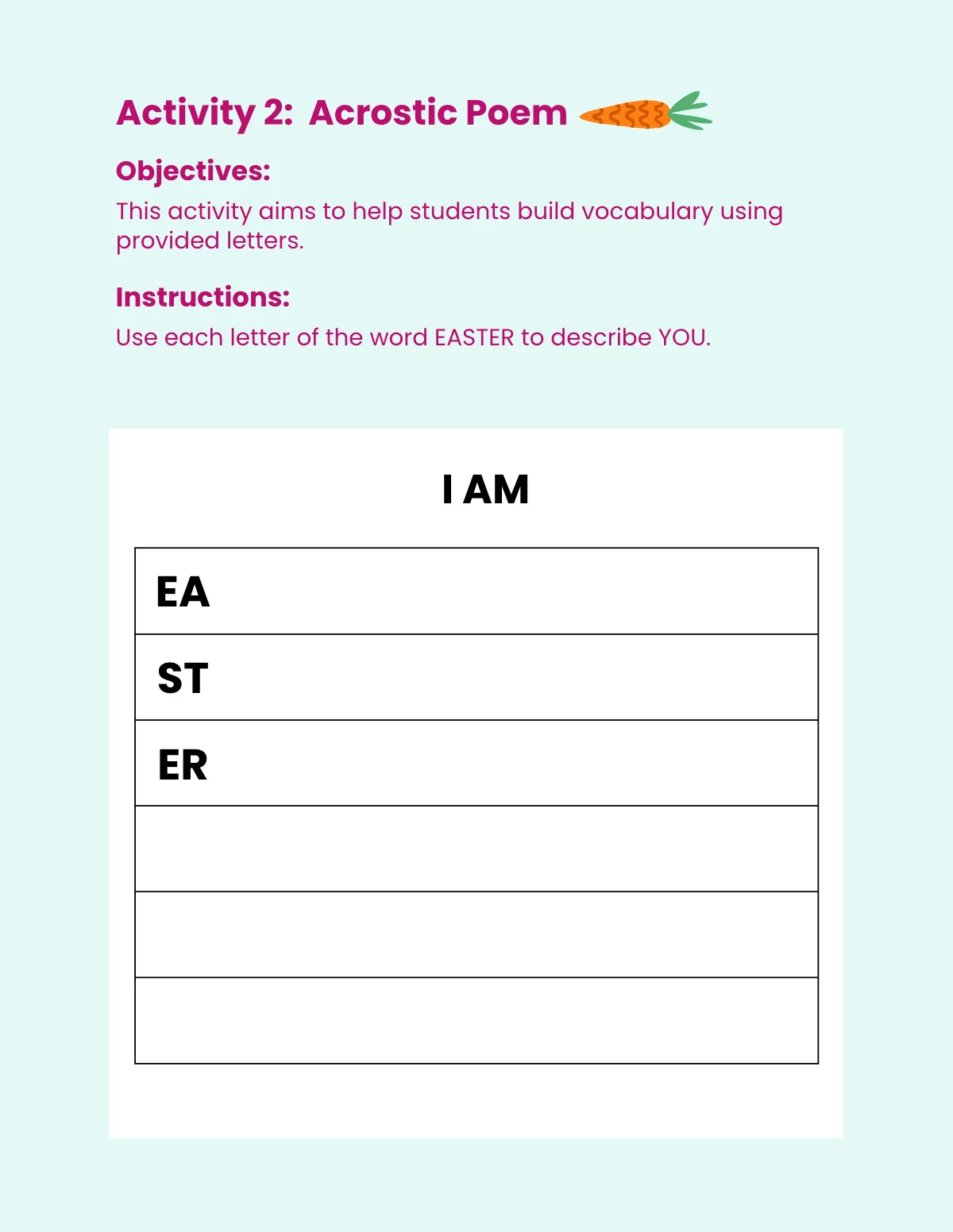 Free Easter Workbook Template to Edit Online
