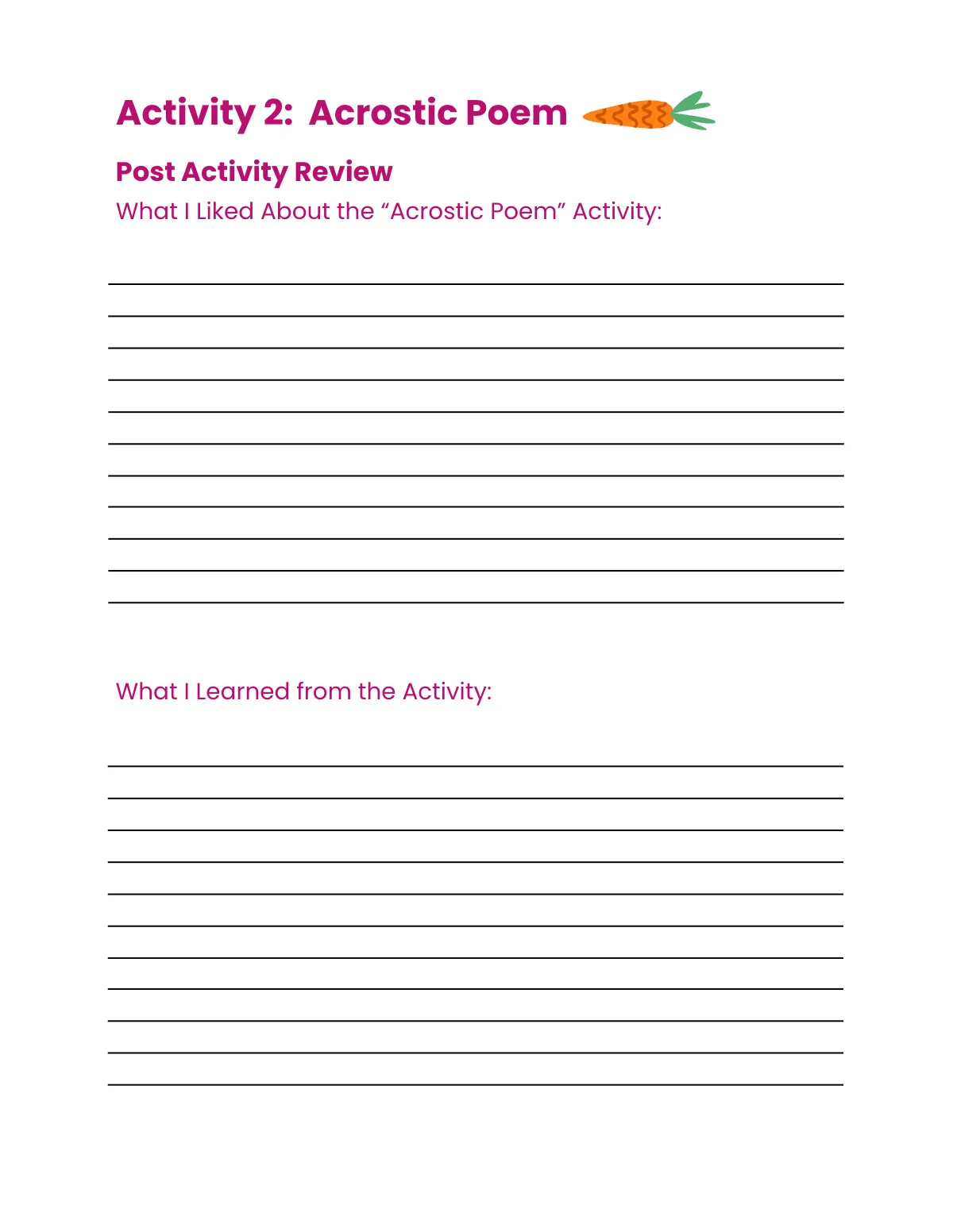 Free Easter Workbook Template to Edit Online