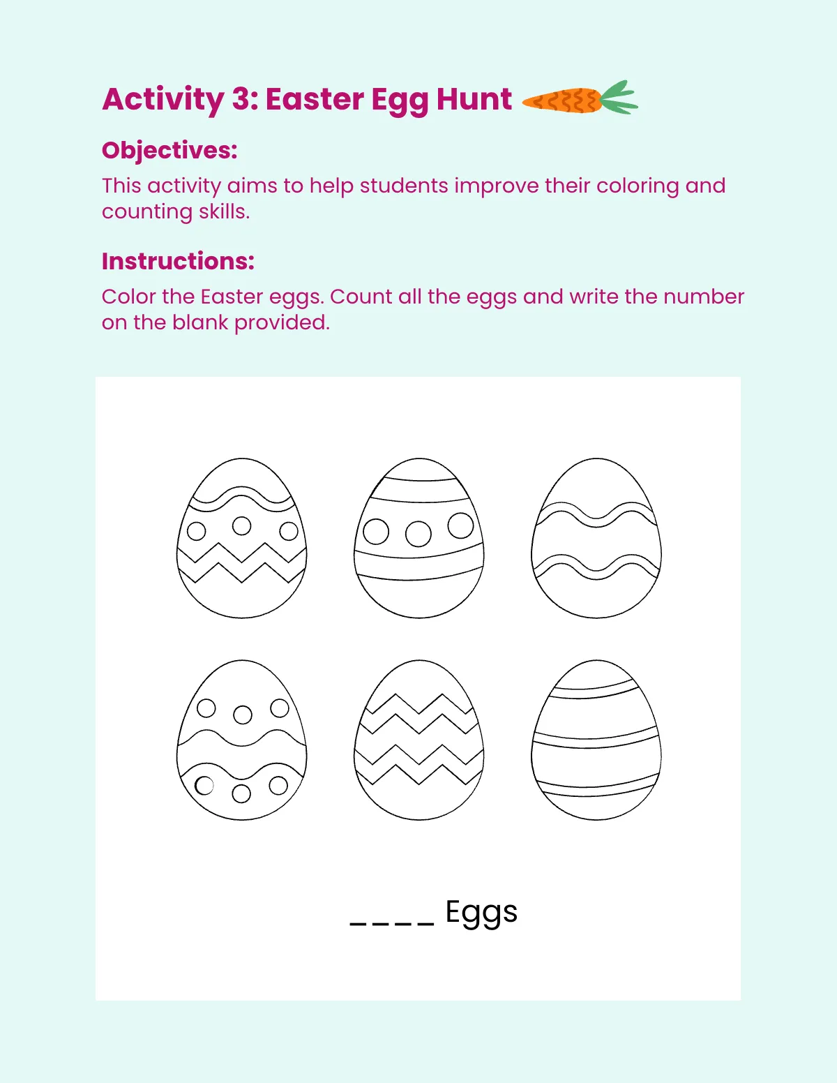 Free Easter Workbook Template to Edit Online