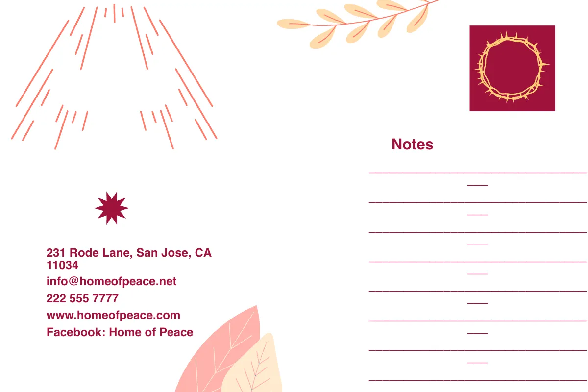 Free Holy Week Postcard Template to Edit Online