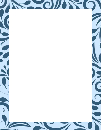 Free Blue Letter Border Template to Edit Online