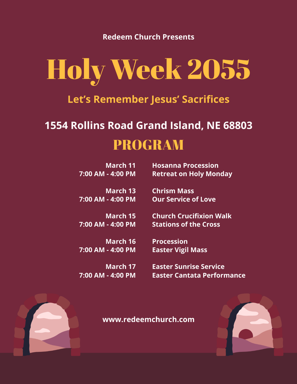 Holy Week Program Template