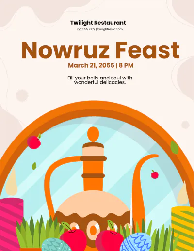 Free Nowruz Flyer  Template to Edit Online