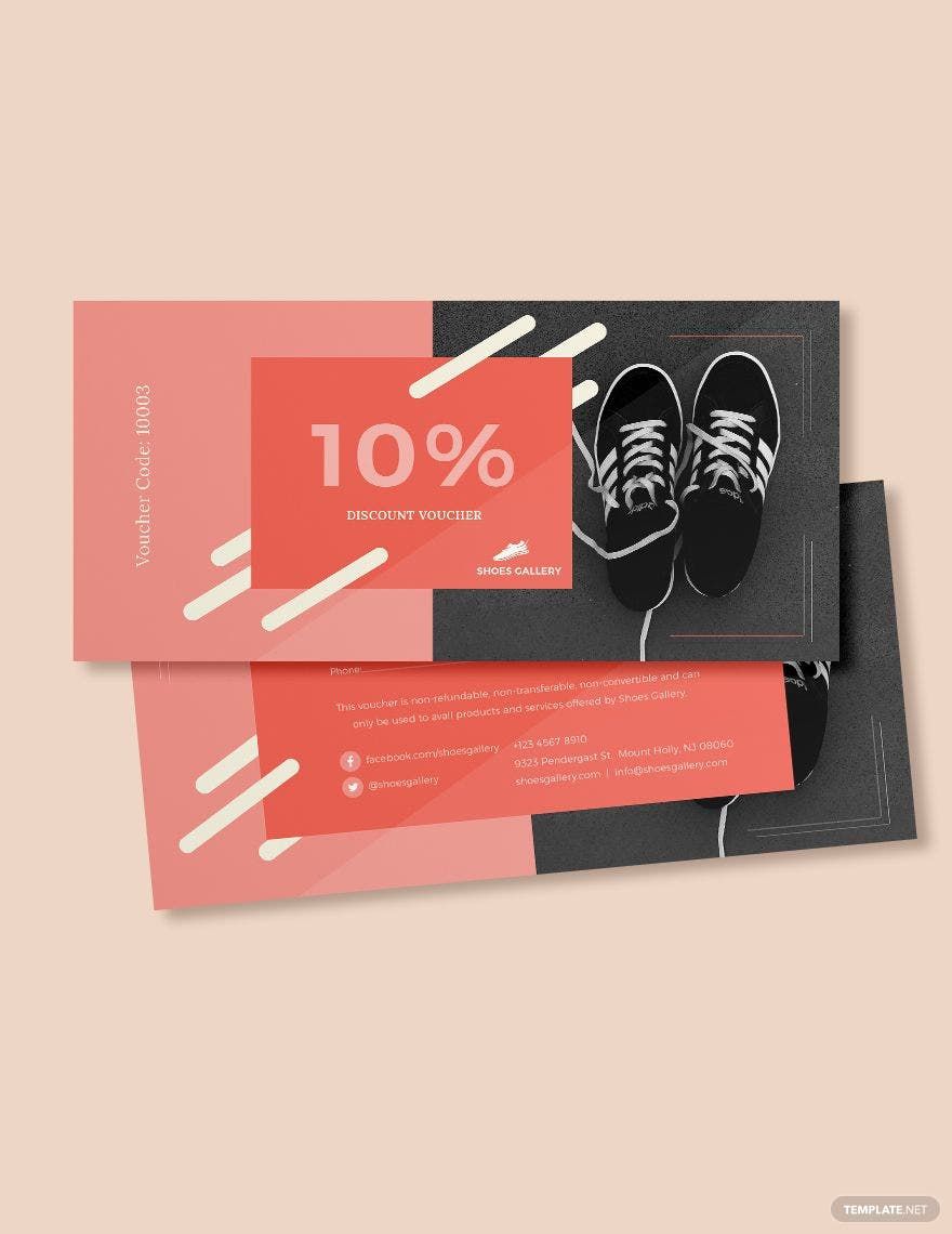 10% Discount Voucher Template in Word, Illustrator, PSD, Apple Pages, Publisher