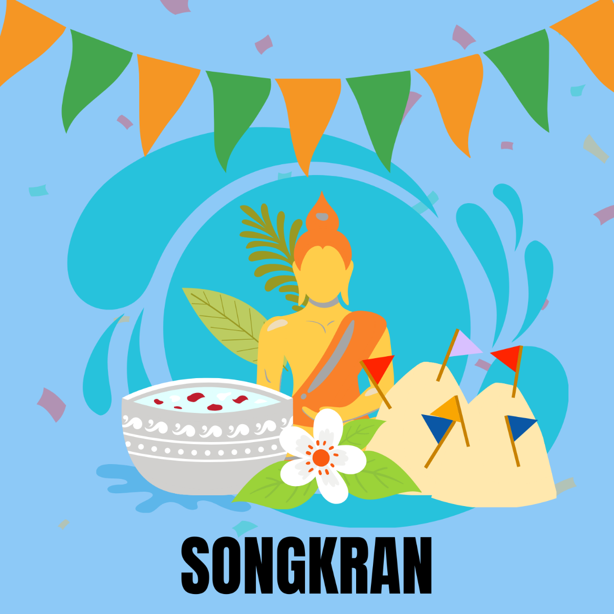Free Songkran Image Template