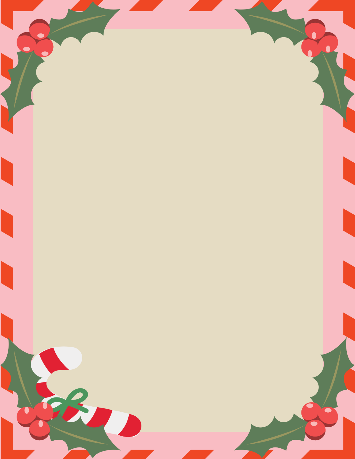 Christmas Letter Background Template