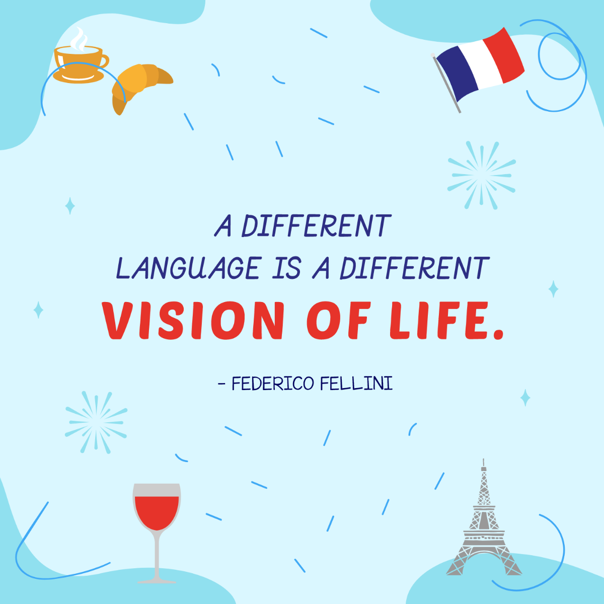 International Francophonie Day Quote Vector
